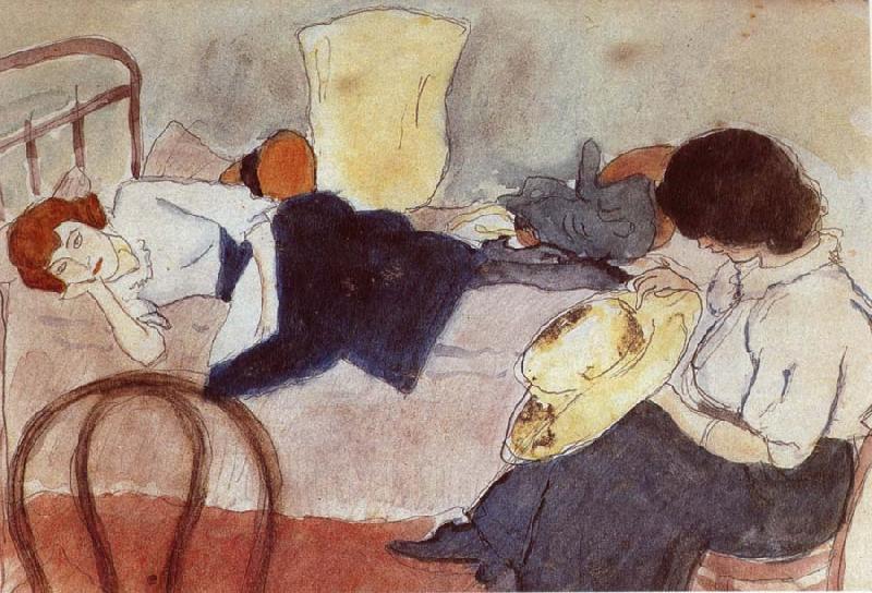 Jules Pascin Aiermila and Lucy France oil painting art